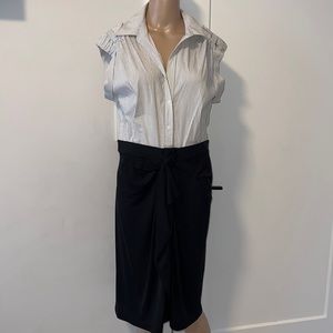 BCBGMaxazria striped collared dress US12